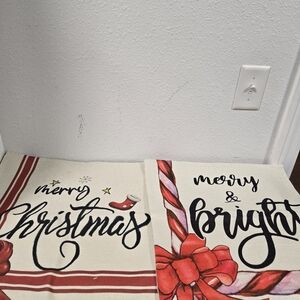 2 Christmas pillow covers